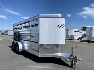 2024 Exiss Exhibitor Mini 615 Bumper Pull Stock Trailer, 8 pens