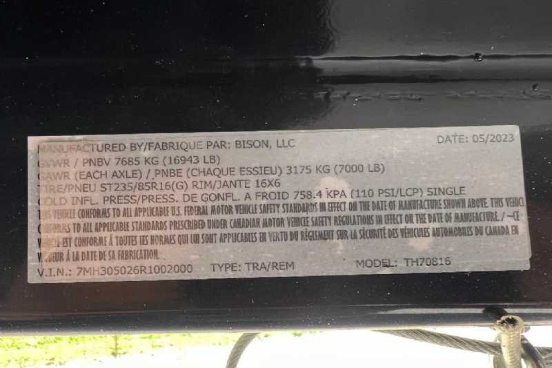 2024 Bison Trail Hand 708160 Stock Trailer with 8′ Short Wall - Image 32