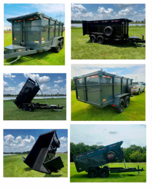 6′ x 12′ – 24″ Telescopic Dump Trailer With Sidewall