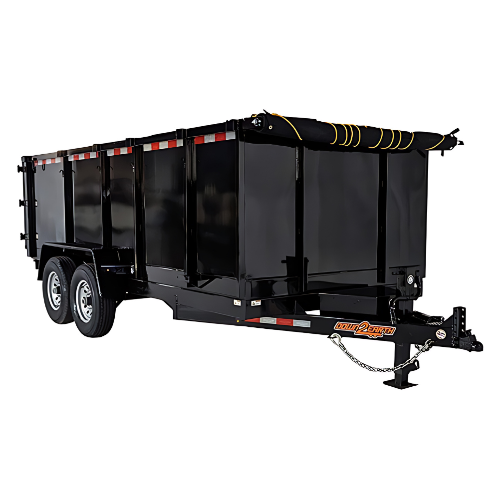 D2E 7′ x 16′ Wide Dump Trailer w/ 4′ Sides 16K GVWR