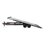 D2E 102″ x 22′ Steel Deck Deckover Hydraulic Tilt Trailer 14k GVWR