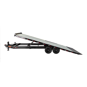 D2E 102″ x 22′ Steel Deck Deckover Hydraulic Tilt Trailer 14k GVWR