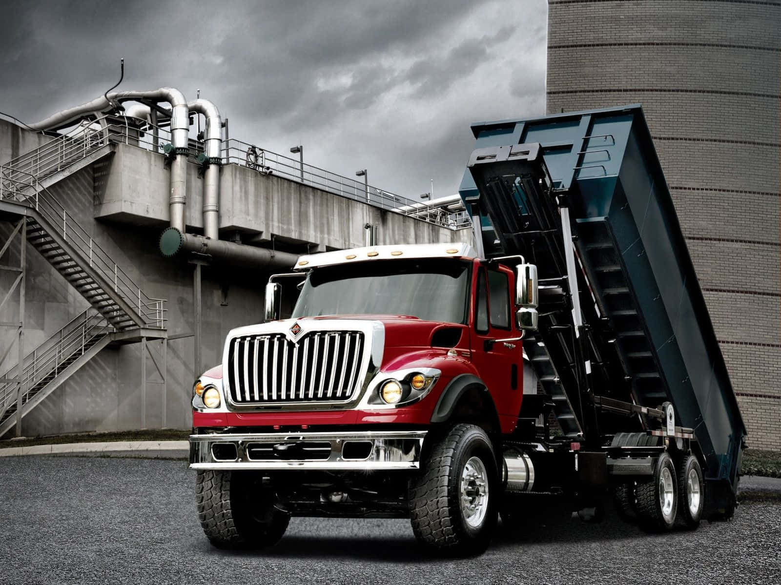 Vander Haag's heavy-duty dump truck on site — symbol of strength and reliability