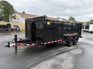 2026 DOWN2EARTH 7x16x4 STEEL Dump Trailer 16K