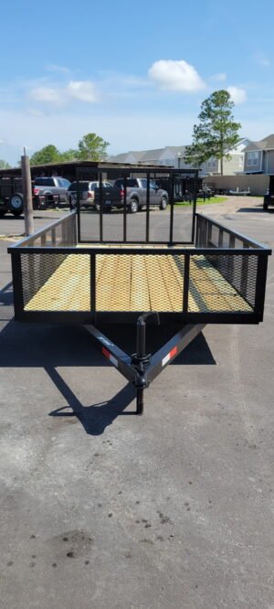 Brewer 7x14x2 mesh side utility trailer