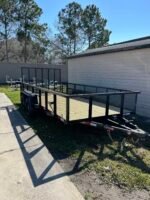 72″ x 16′ x 24′ Mesh Side Lawn Trailer