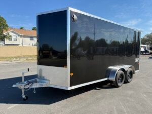 2026 ALCOM STEALTH 7X16 ENCLOSED CARGO TRAILER W/ REAR SPOILER