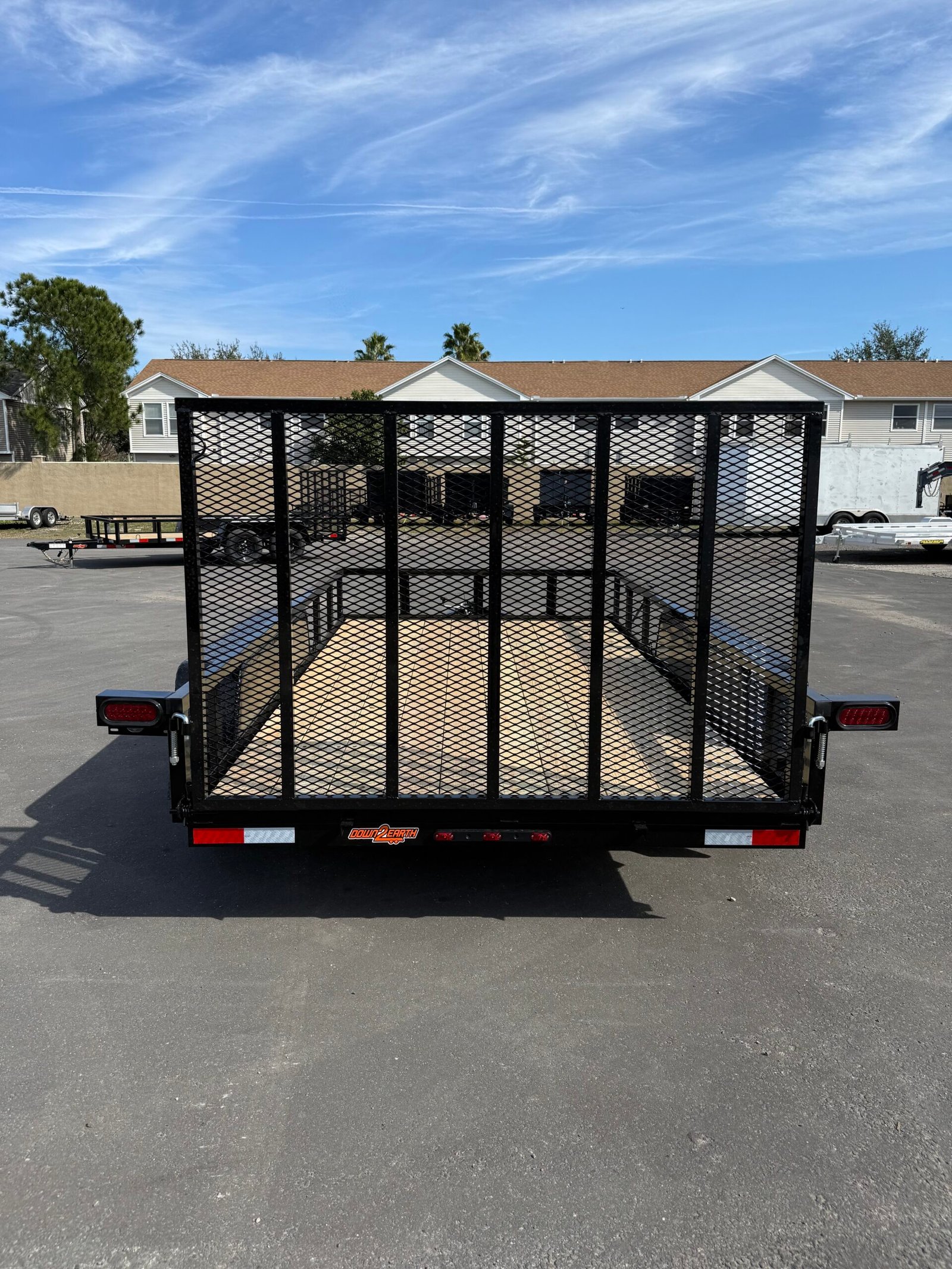 2026 DOWN2EARTH 6X12 TANDEM AXLE UTILITY TRAILER WITH BAR SIDING AND 48″ GATE - Image 4