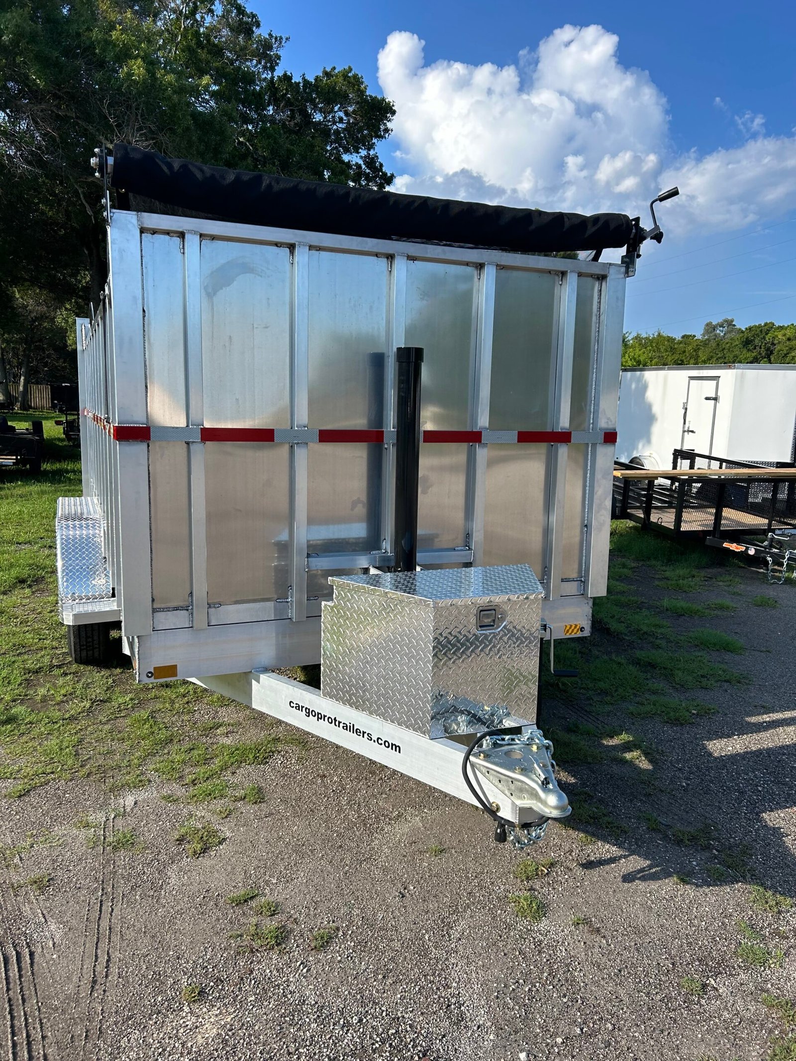 7x14x4 cargo pro aluminum dump trailer - Image 2