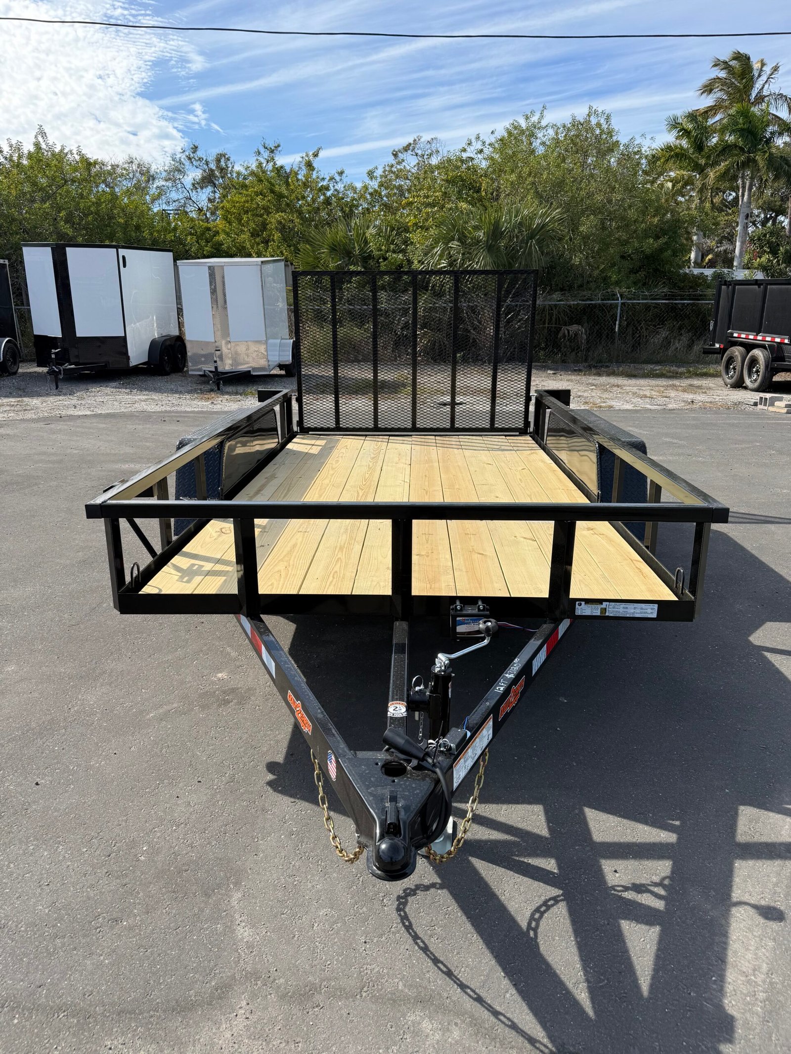 2026 DOWN2EARTH 6X12 TANDEM AXLE UTILITY TRAILER WITH BAR SIDING AND 48″ GATE - Image 2
