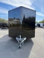 2026 8.5×16 ALCOM STEALTH blacked out ALUMINUM enclosed car hauler w/ spoiler and spare tire