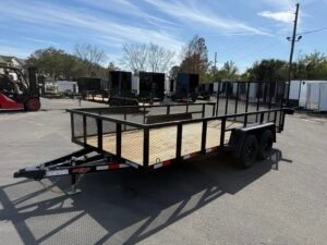 2026 DOWN2EARTH 7X16 TANDEM AXLE LANDSCAPE UTILITY TRAILER