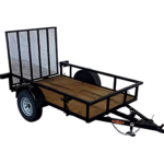 D2E 5′ x 12′ TUBING Single Axle Utility Trailer